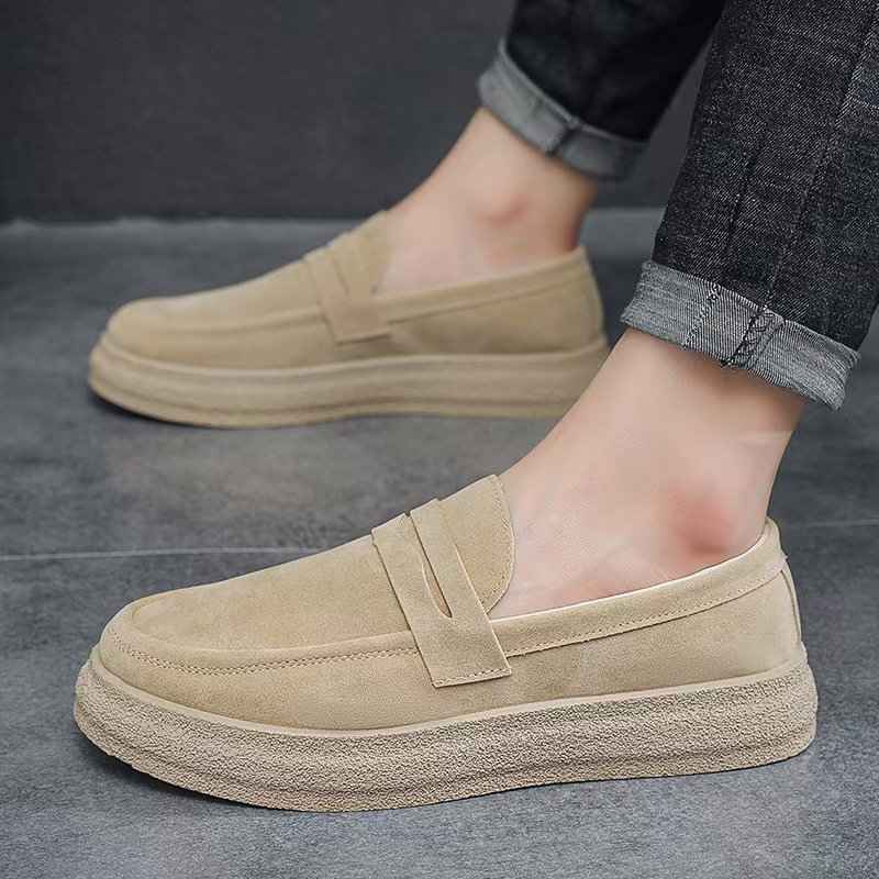 Comfortable Mens Casual Shoes, Fashion Platform Loafers, Lightweight Slip-On Sneakers, Breathable Flats
