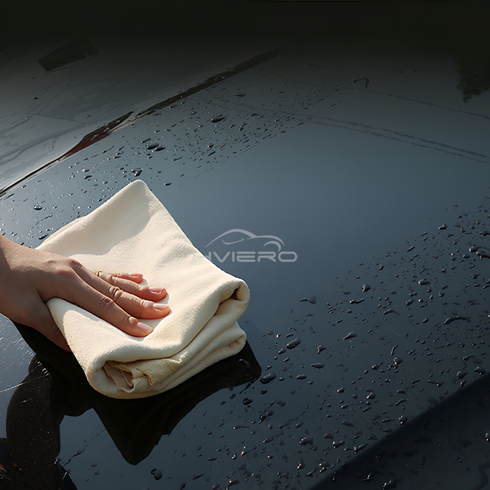 Genuine Leather Chamois , Free Shape Cleaning Cloth for Car, Auto, Home Care, Motorcycle, Natural Drying