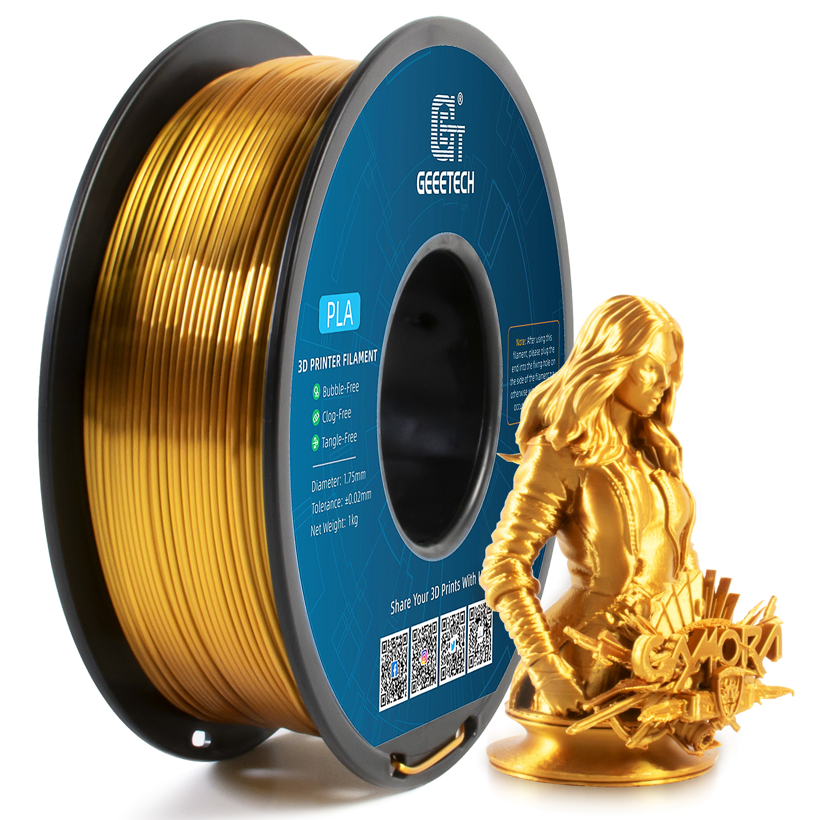 Silk Filament, Vacuum Packaging, Various Colors, Ideal for Printer, Smooth & Durable Prints