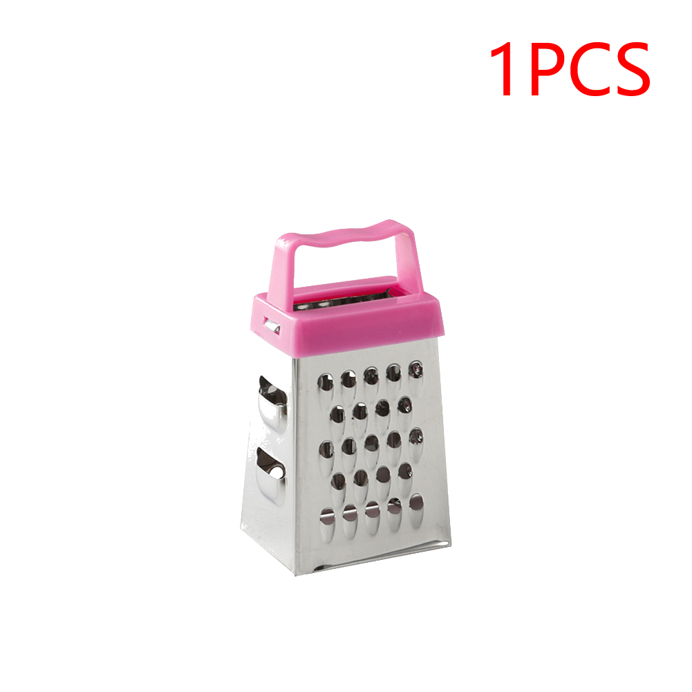 Stainless Steel Mini Four-Sided Grater, Multifunctional Peel Cutter, Non-slip Handle, Fruit Ginger Garlic Grater