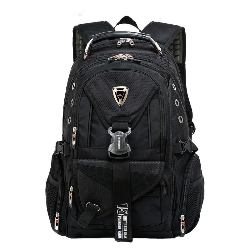 Vintage School Backpack, Large Capacity Waterproof Oxford Bag, Laptop Travel Rucksack for Men