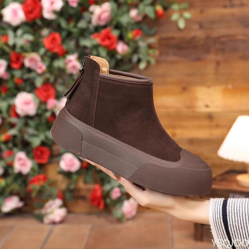 Women Warm Casual Comfortable Snow Boots, Velvet Cotton Winter Minimalist Short Boots