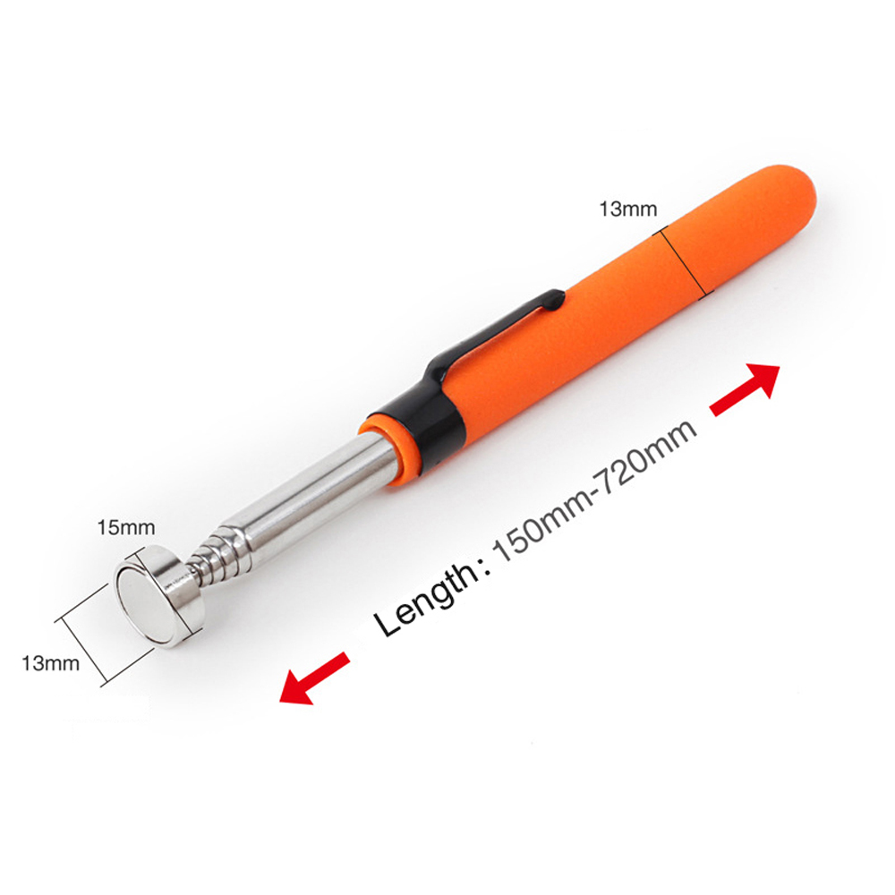 Magnetic Pick Up Tool with LED Light, Telescoping Stainless Steel Grabber for Hard to Reach Screws, Nuts & Bolts