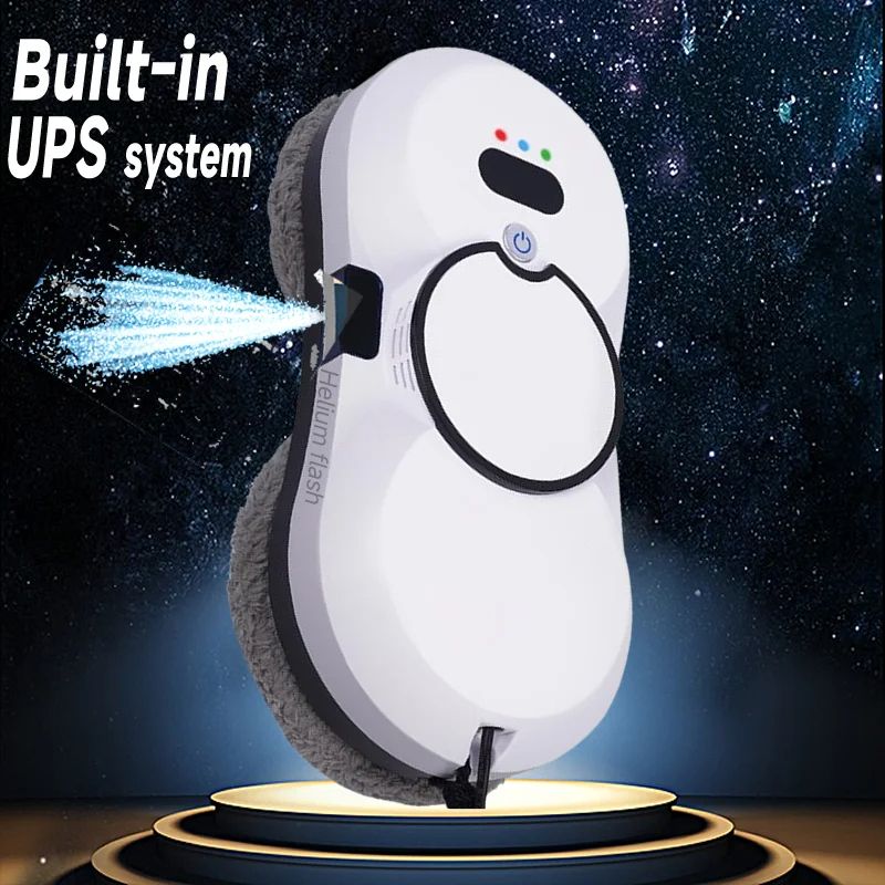 Smart Robot Window Cleaner Vacuum with UPS System, Automatic Glass Washer, Electric Floor Mop, and Smart Home Cleaning