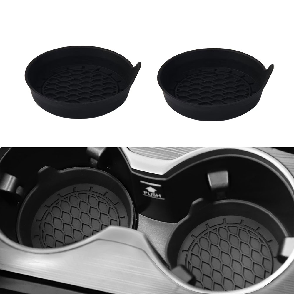 Universal Silicone Car Cup Holder Coaster, Non-Slip Insert, Anti-Scratch & Silent Cup Pad for Auto Interior Accessories
