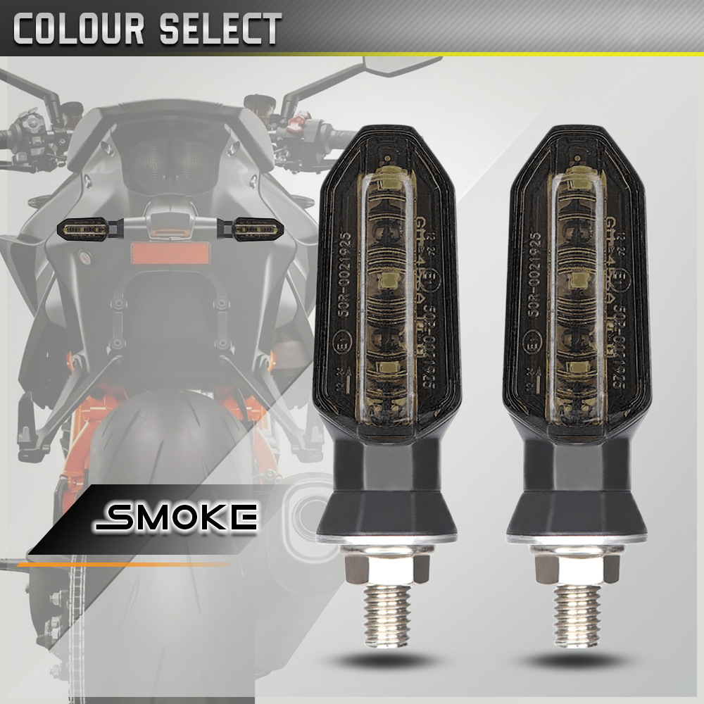 Mini Amber LED Motorcycle Turn Signal Lights Blinker Flashing Indicator Lamps for Bike Scooter Motorbike Accessories
