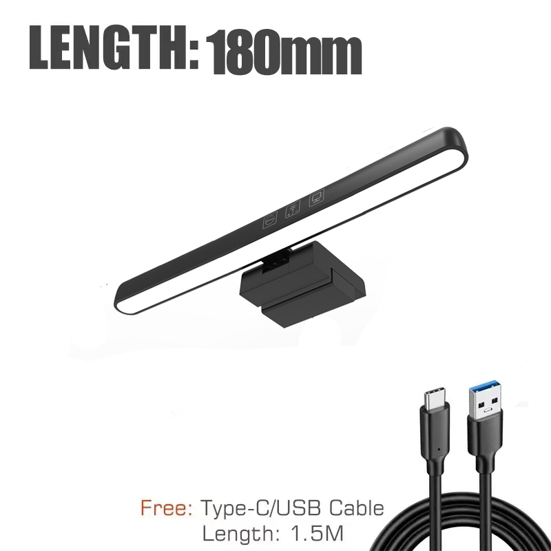 Dimmable LED Monitor Light Bar for Learning, Reading, and Work, Eye-Care Screen Hanging Lamp with Display Lighting