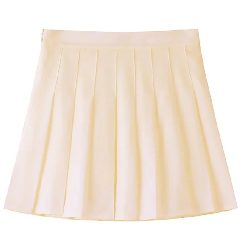 High Waisted Mini Skirt, Solid Color Slim Fit, Elastic Comfortable Stretch, A Line Zipper Skirt for Women, Girls, Spring