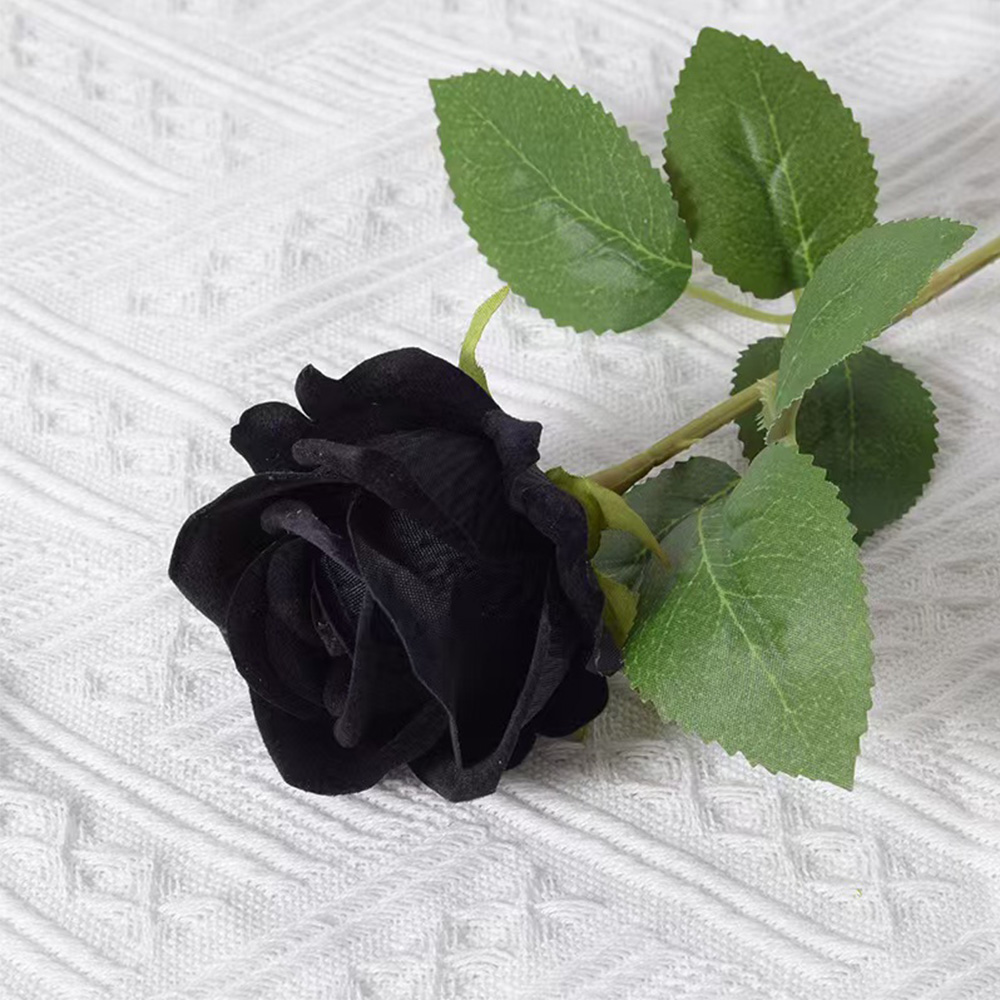 Realistic Artificial Roses, Red Rose Flower Branch, Fake Roses for Wedding Decor
