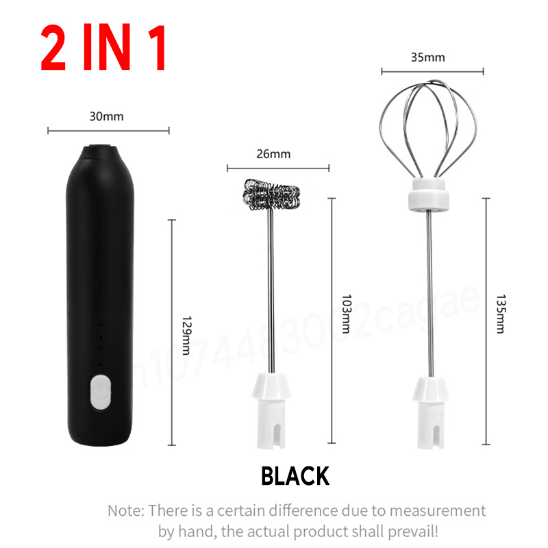 Wireless Electric Milk Frother Egg Beater Speeds Type-C Charging Mini Handheld Foam Maker Coffee Whisk Cooking Tools