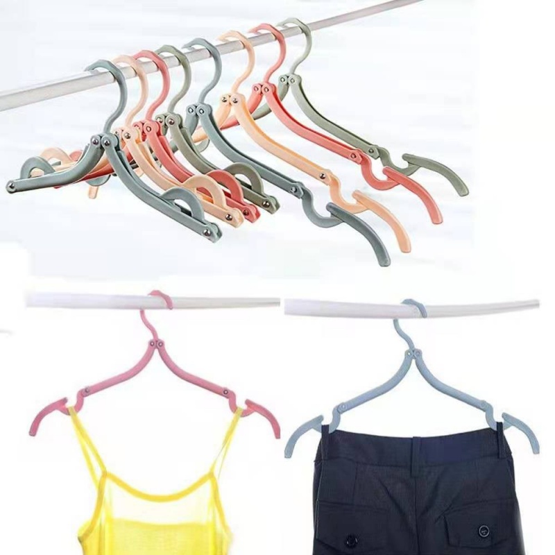 Portable Foldable Clothes Hanger Travel Rack Multi-functional Hanging Storage for Home Business Trip