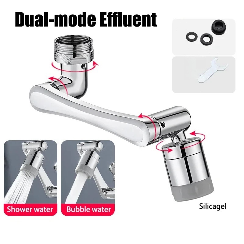 Swivel Robotic Arm Faucet Aerator, Stainless Steel Faucet Extender, Modes Water Tap Nozzle, Kitchen Mixer