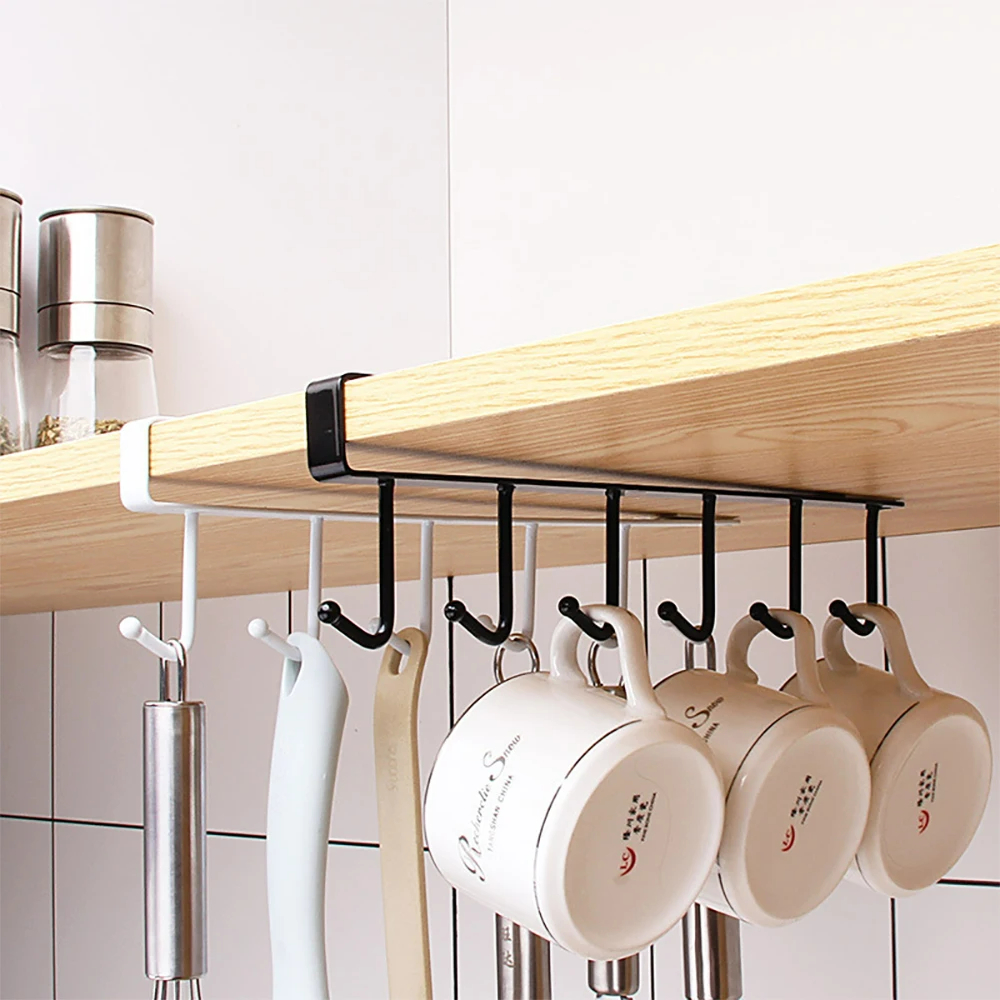 Multifunction Hook Coffee Cup Holder Shelf Storage Organizer | Inspire ...