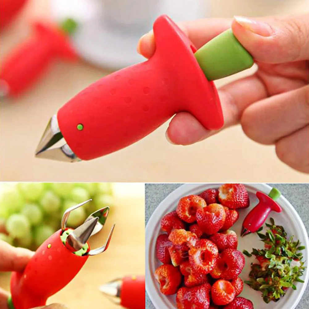Strawberry Leaf Cleaner Pineapple Cutter Tomato Stalk Remover Kitchen Fruit Knife Accessories