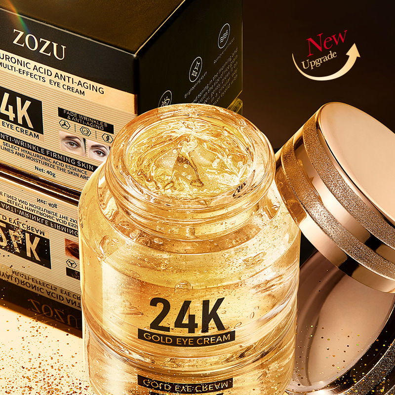 Hyaluronic Acid Eye Cream with 24k Gold for Anti Dark Circles Firming and Moisturizing Eye Skin Care