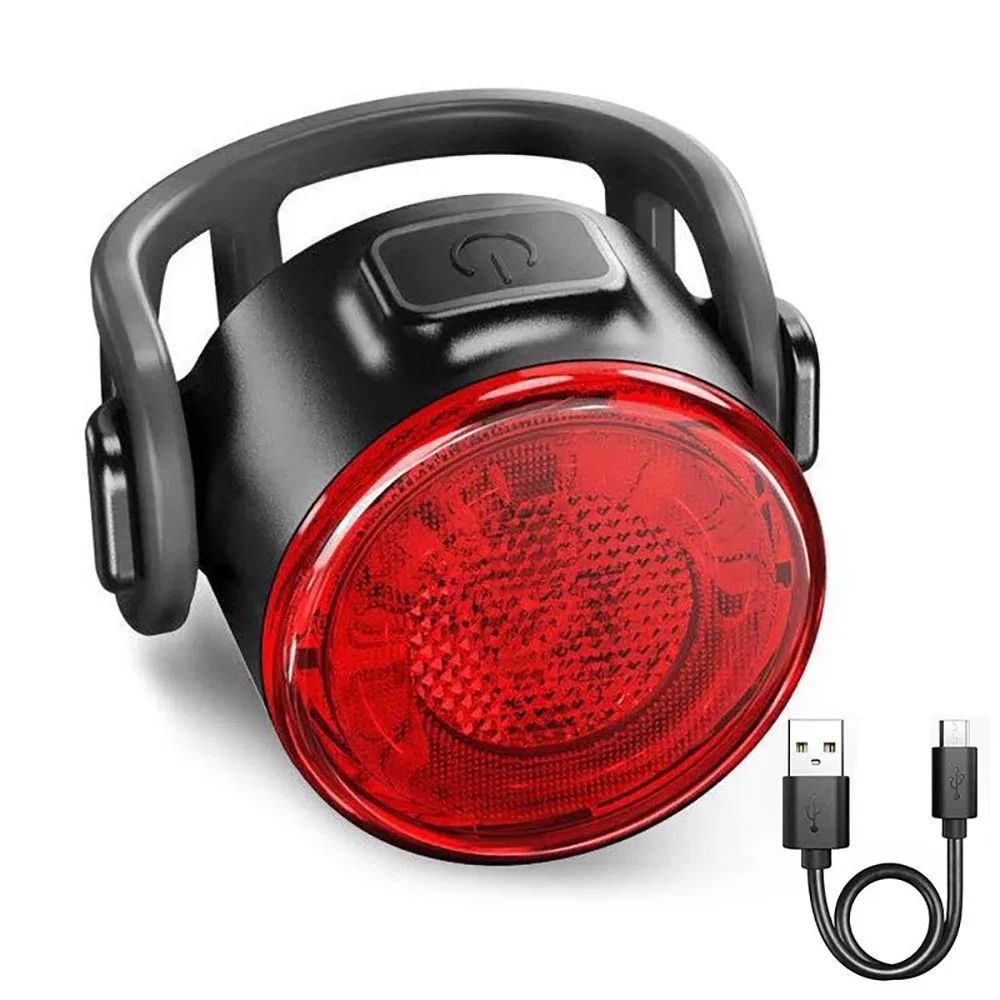 LED Rechargeable Bike Light with Mini Safety Warning Taillight, Front Bicycle Lamp for Night Cycling & High Visibility
