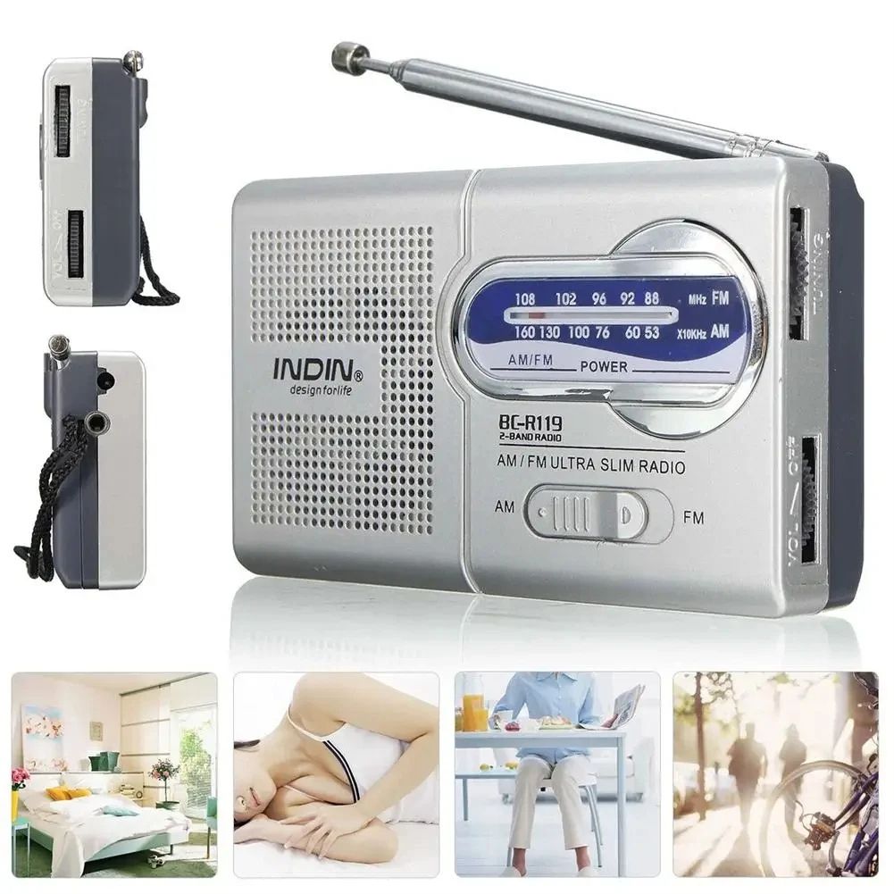 Battery Operated AM FM Portable Radio, Longest Lasting Emergency Radio with Best Reception for Home, Travel Outdoor Use