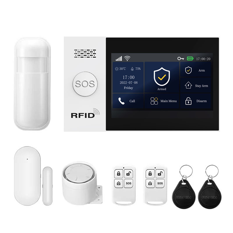 Tuya Smart Life 4G Home Alarm Security System Kit, WiFi, Alexa-Ready, with Door & Motion Sensor Protection