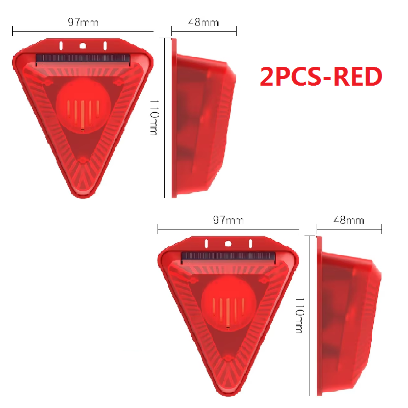 Solar Alarm Lamp Siren, Wireless Motion Sensor Outdoor Waterproof 129dB Alarm Light, Drive Away Wolf & Wild Boar