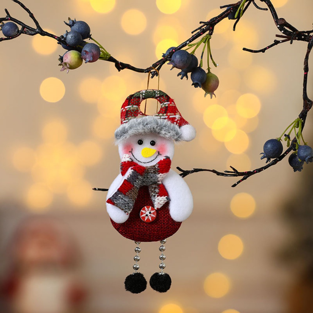 Deer Christmas Tree Decorations, Snowman, Santa Claus Gifts, Xmas Ornaments, Cute Christmas Decor for New Year Party