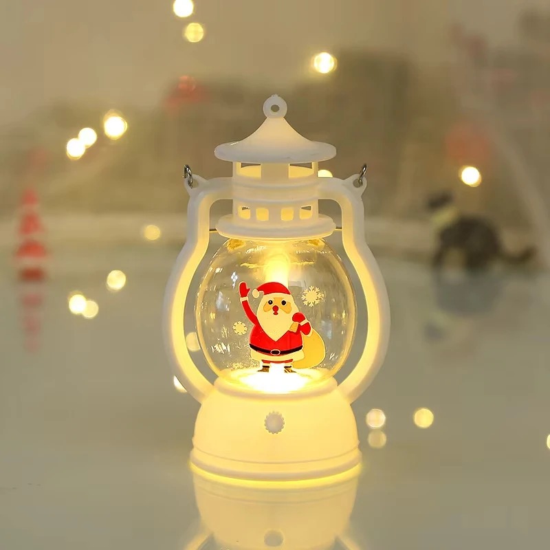 Santa Claus Merry Christmas Decorations, LED Lantern Light Christmas Ornaments, Home Xmas Decor