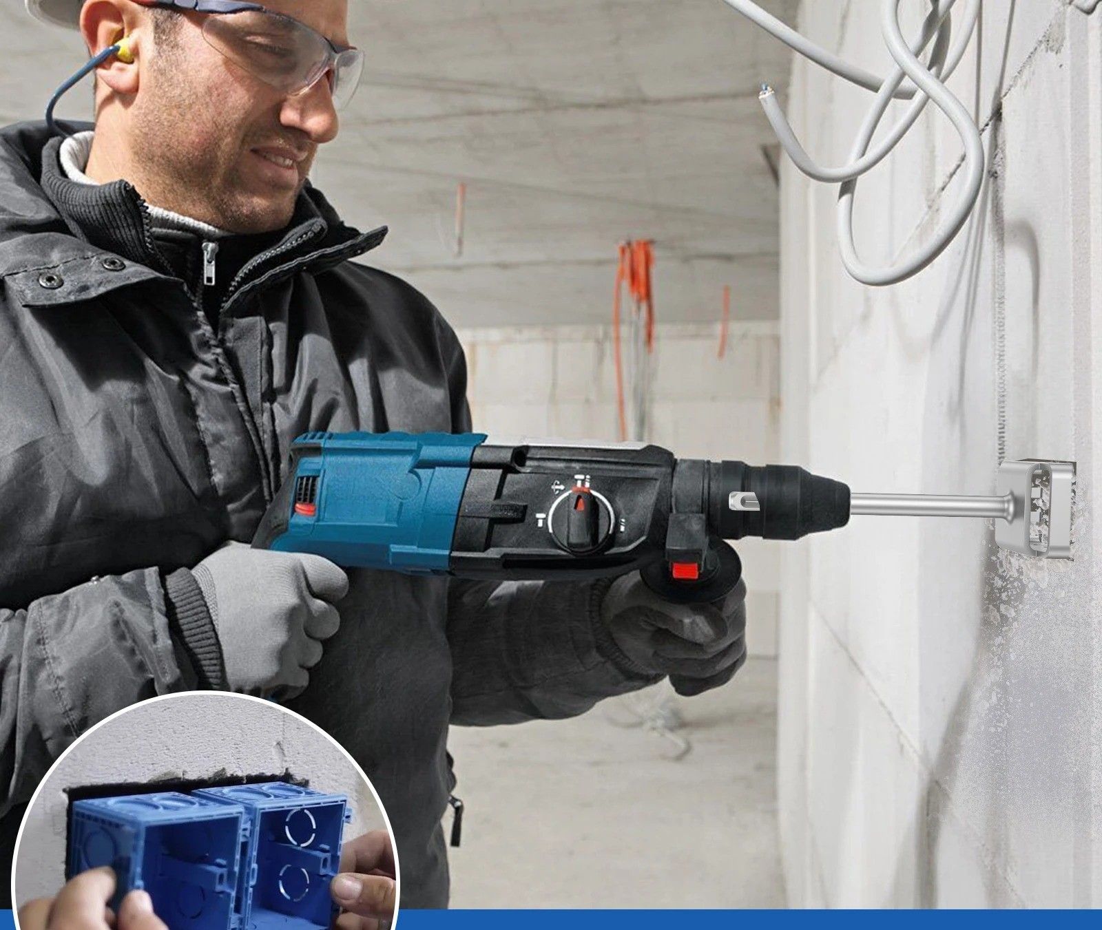 Square Hole Opener for SDS Plus Rotary Hammer SDS Plus square hole opener for Fast Electrical Box
