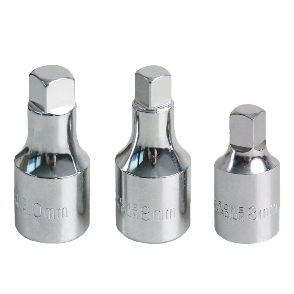 Oil Drain Plug Socket Set Extended & Standard Square Drain Wrench Tools for Fast Oil Changes