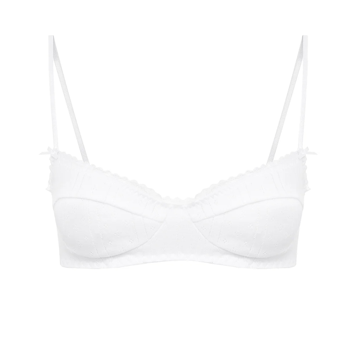 Vintage Lace Strappy Wireless Bra for Women Comfort Fit Bralette