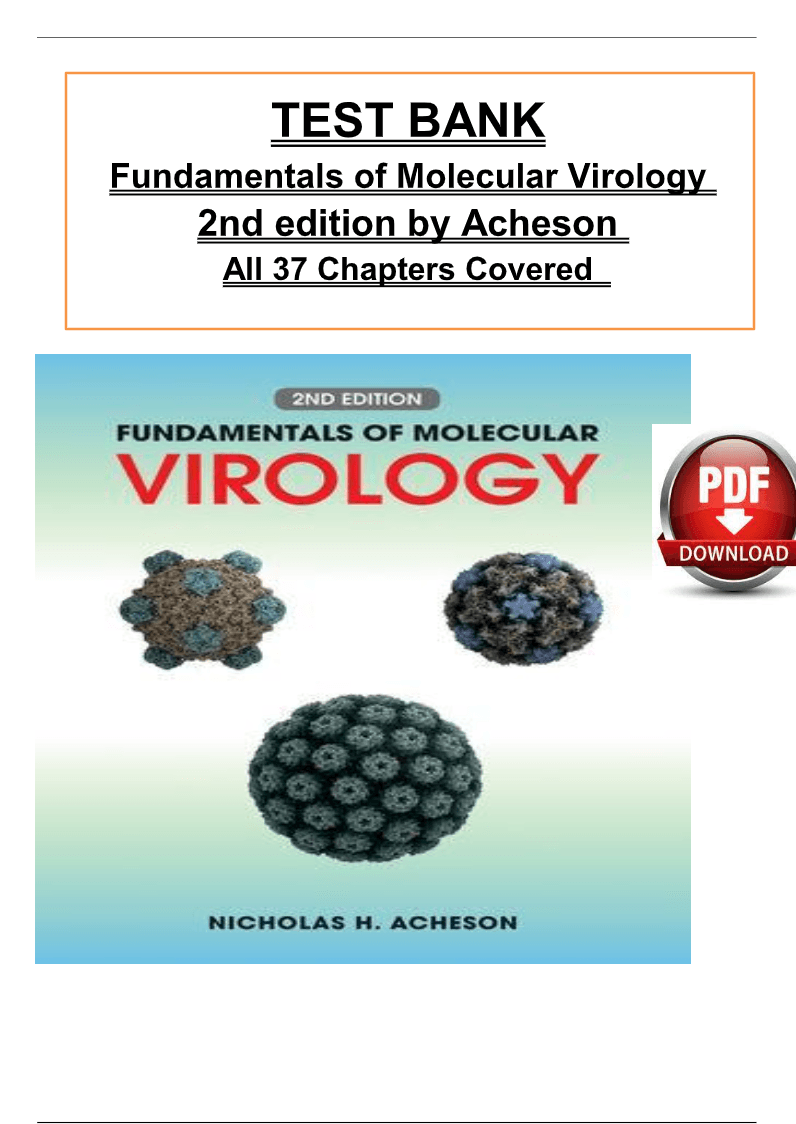 Fundamentals of Molecular Virology 2nd edition by Acheson - | Inspire ...