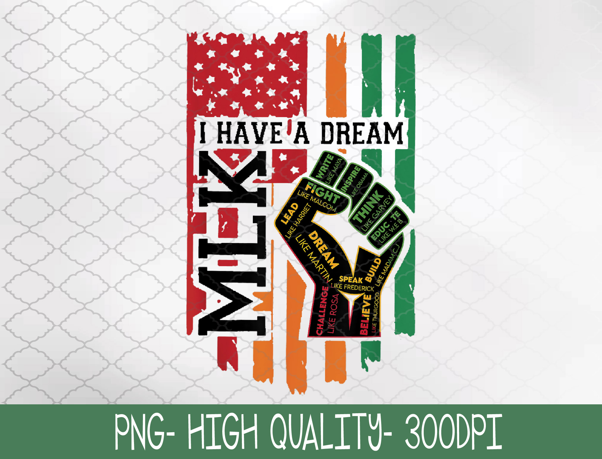 Martin Luther King Jr. Day I Have a Dream MLK Day PNG Digita | Inspire ...