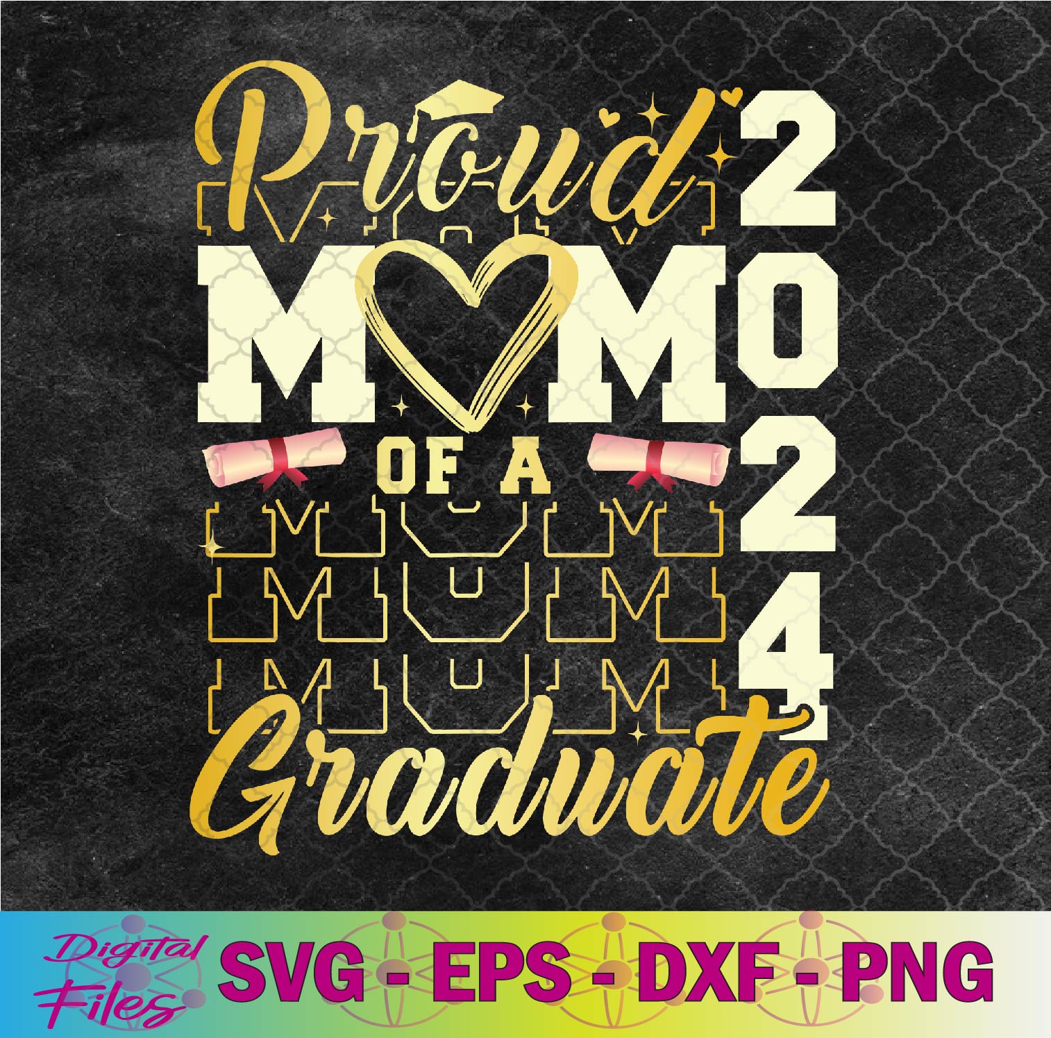 Proud Mom Of A Class Of 2024 Graduate Senior 24 Graduation S | Inspire ...