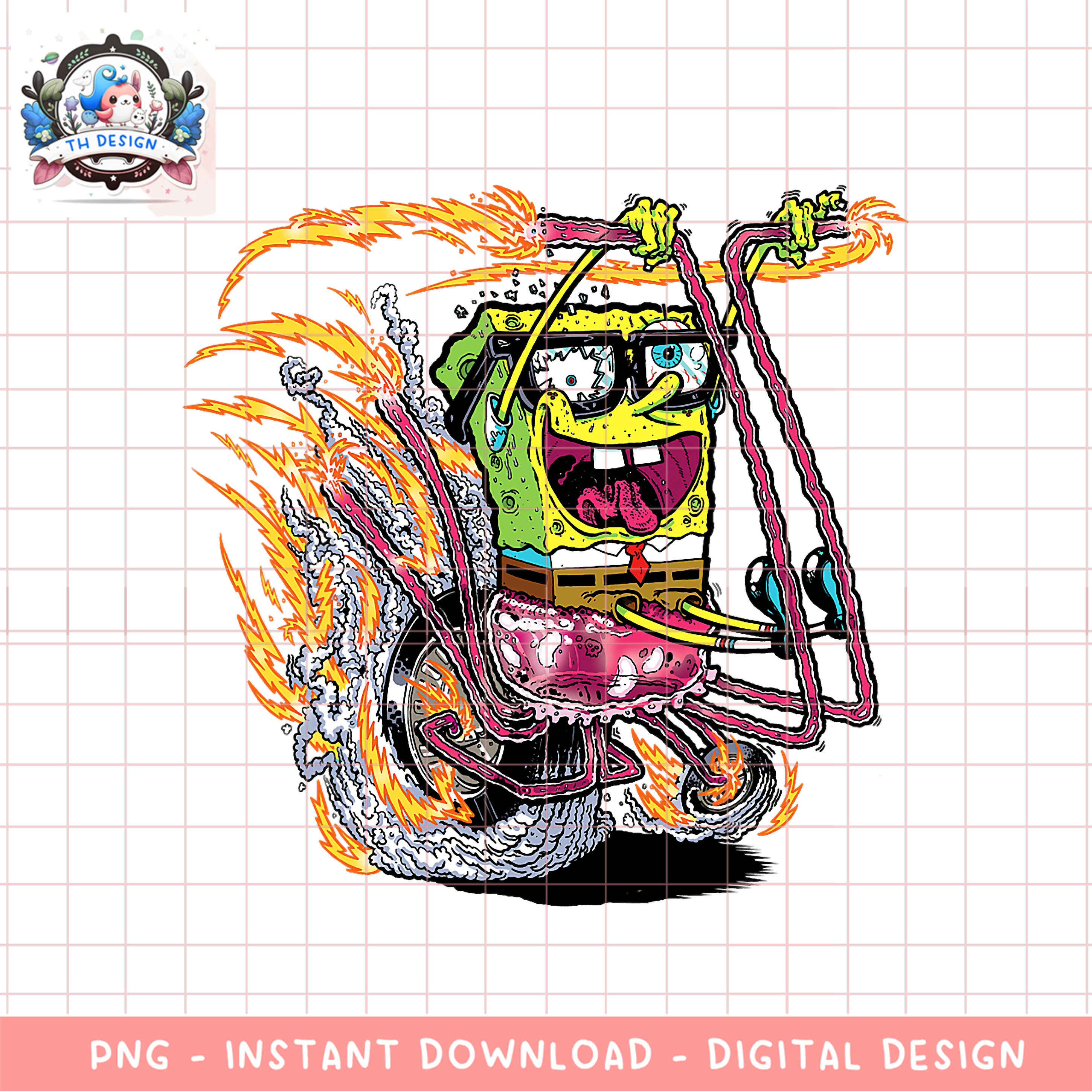 SpongeBob SquarePants SpongeBob Comic Bike png, digital down | Inspire ...