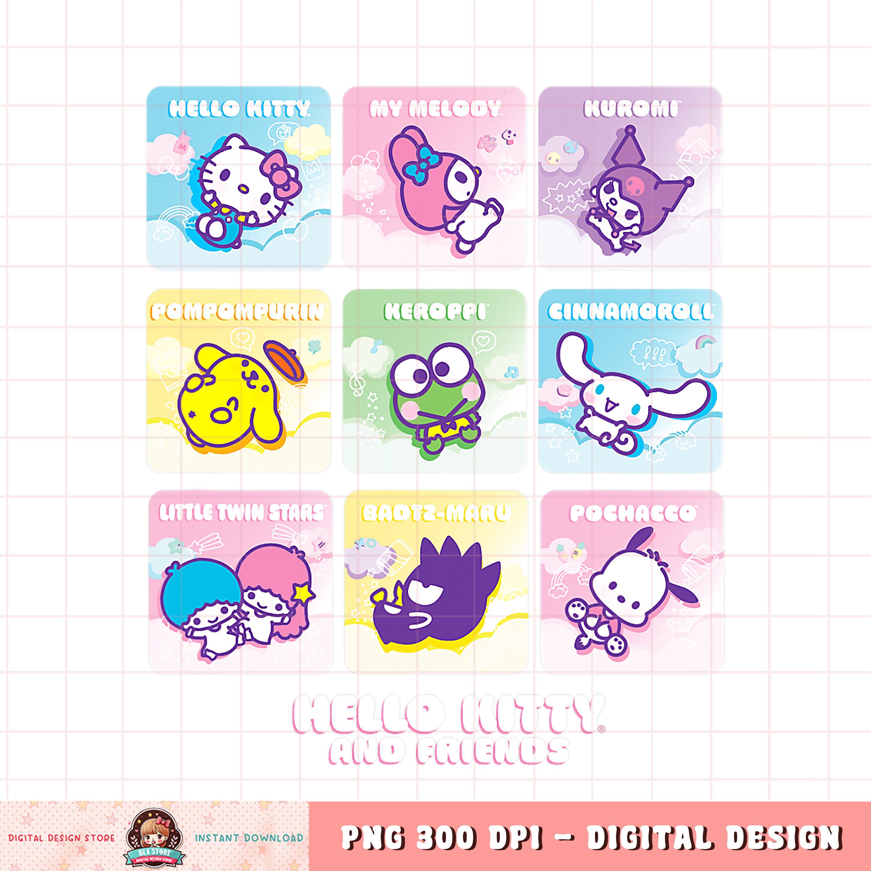 Hello Kitty and Friends Square Icons PNG Download.pngHello K | Inspire ...