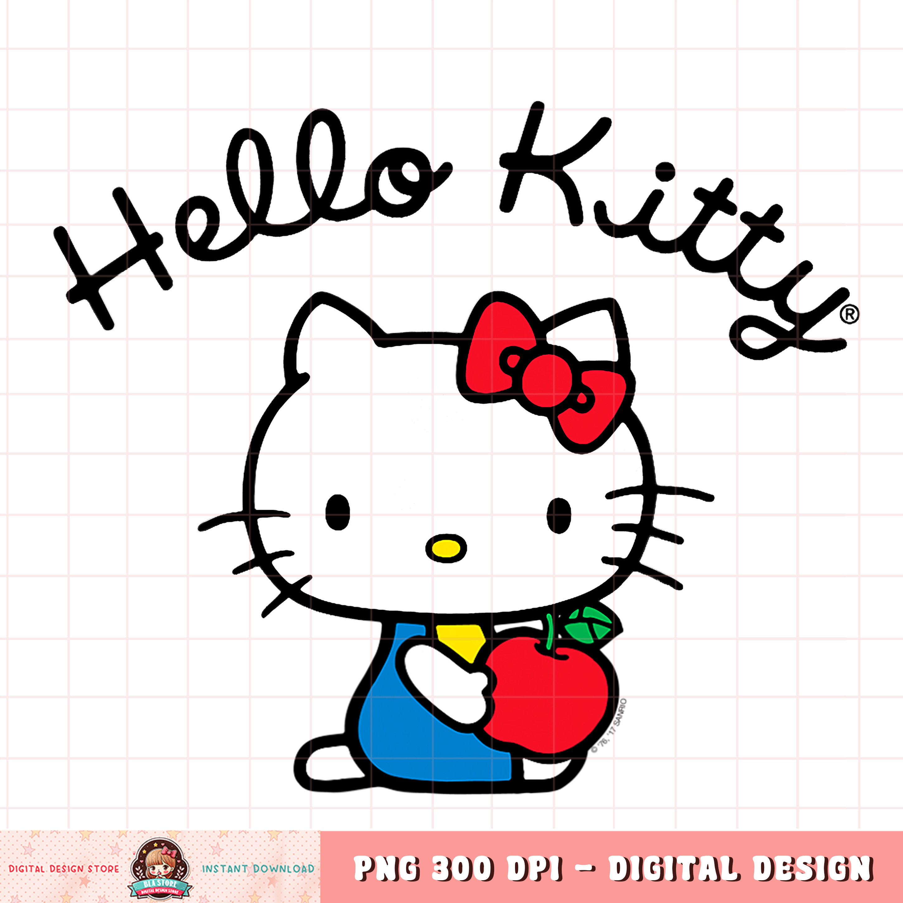 Hello Kitty Retro Logo Tee Shirt | Inspire Uplift