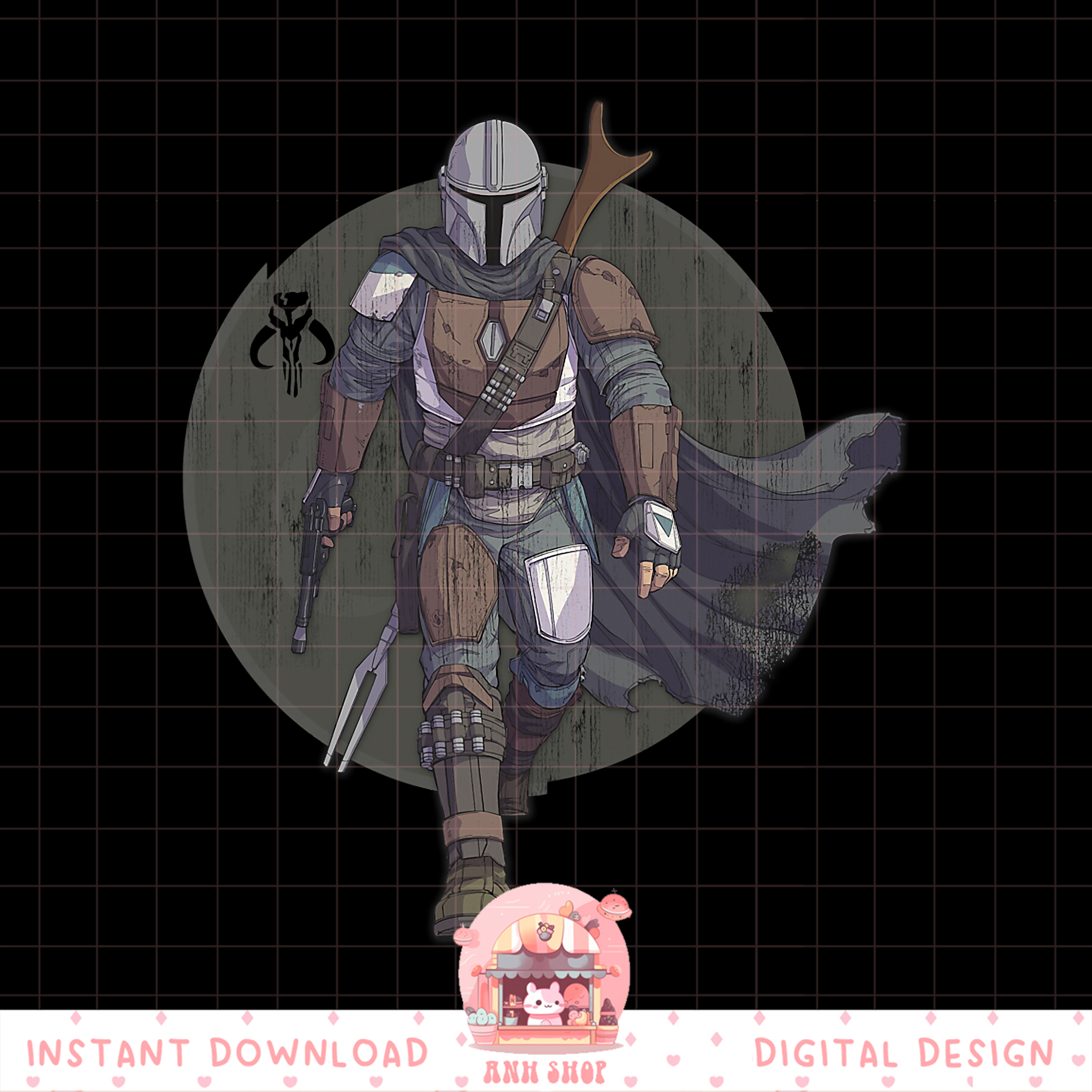 Star Wars The Mandalorian Hero Pose png, digital download, i | Inspire ...