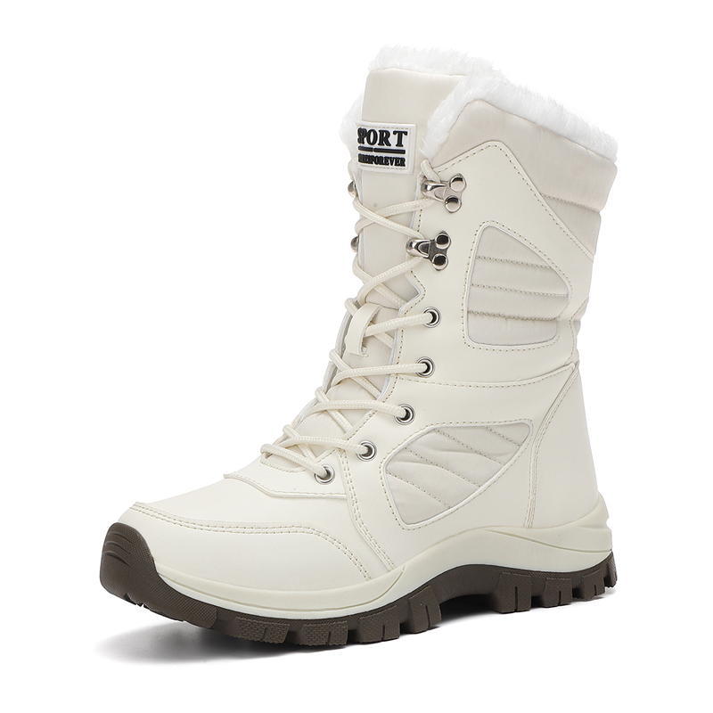 Winter Women's Snow Boots, High Top Waterproof Ankle Boots Ladies, Thick Plus Warm Snow Hiking Outdoor Shoes Sneakers