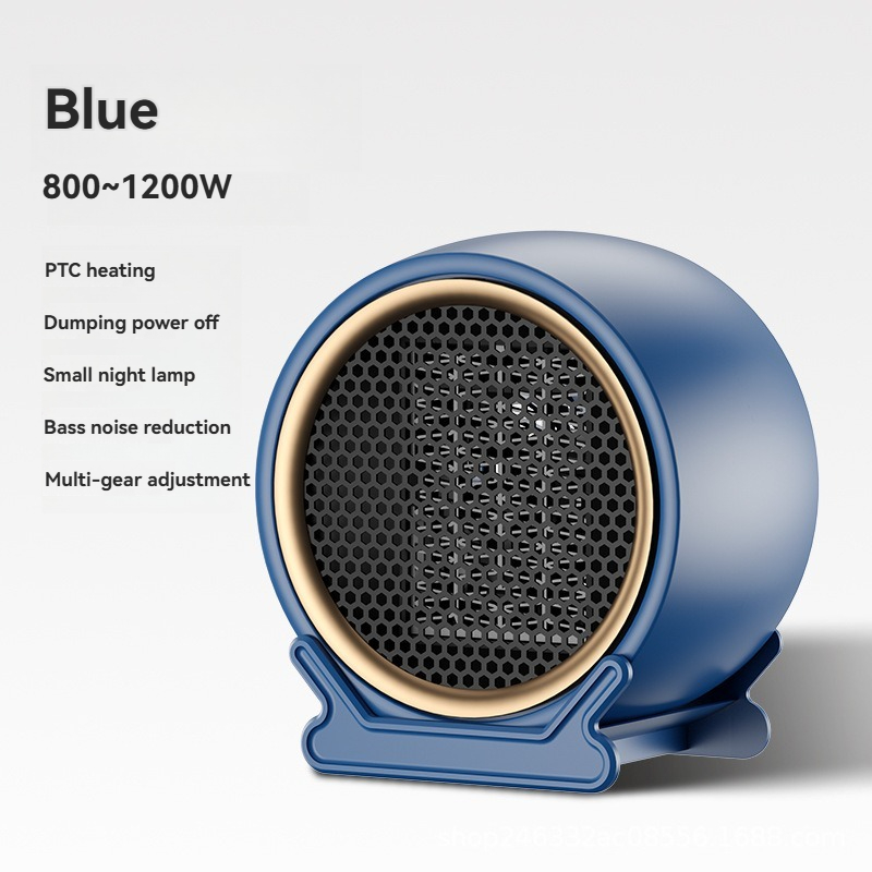Portable Desktop Space Heater with PTC Fast Heating, Dual Speed Settings, Electric Warm Air Blower for Home