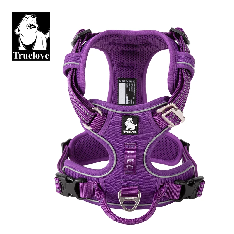 Adjustable Pet Reflective Nylon Dog Harness No Pull Medium Large Naughty Dog Vest for Safety