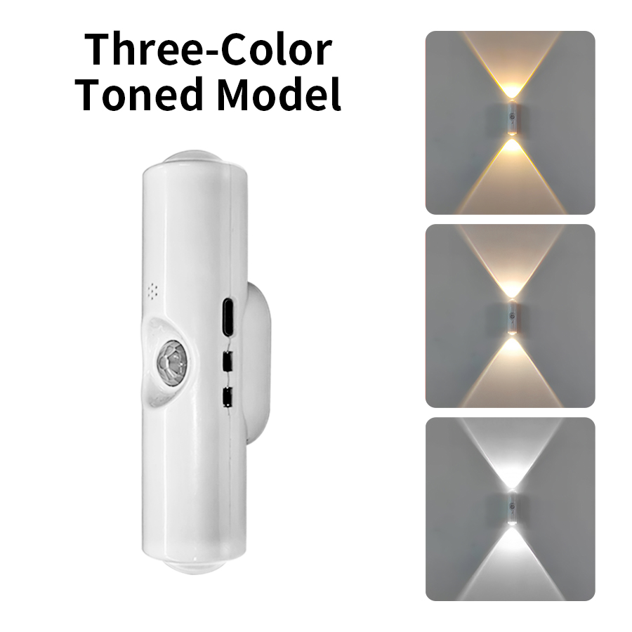 Magnetic LED Cabinet Lights Motion Sensor Ambient Light, RGB Rechargeable Wall Sunset Lamp for Kitchen Hallway Stairs