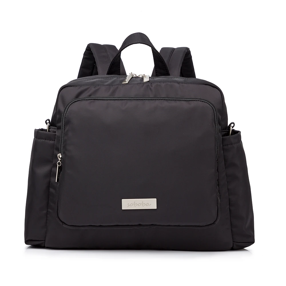 Large Capacity Waterproof Diaper Bag for Mother, Solid Polyester Newborn Baby Travel Backpack