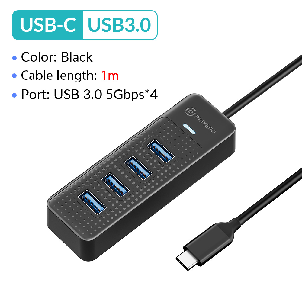 Type C Splitter 5Gbps High Speed Multiport USB Hub for PC Computer Accessories