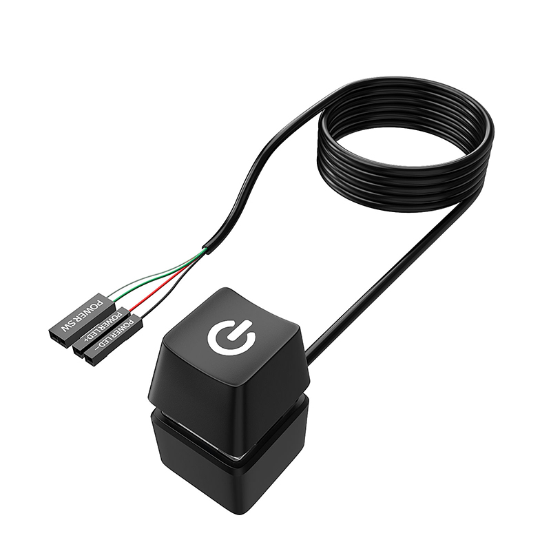 Computer Desktop Switch 1.8m Blue LED Power Button Cable | Inspire Uplift