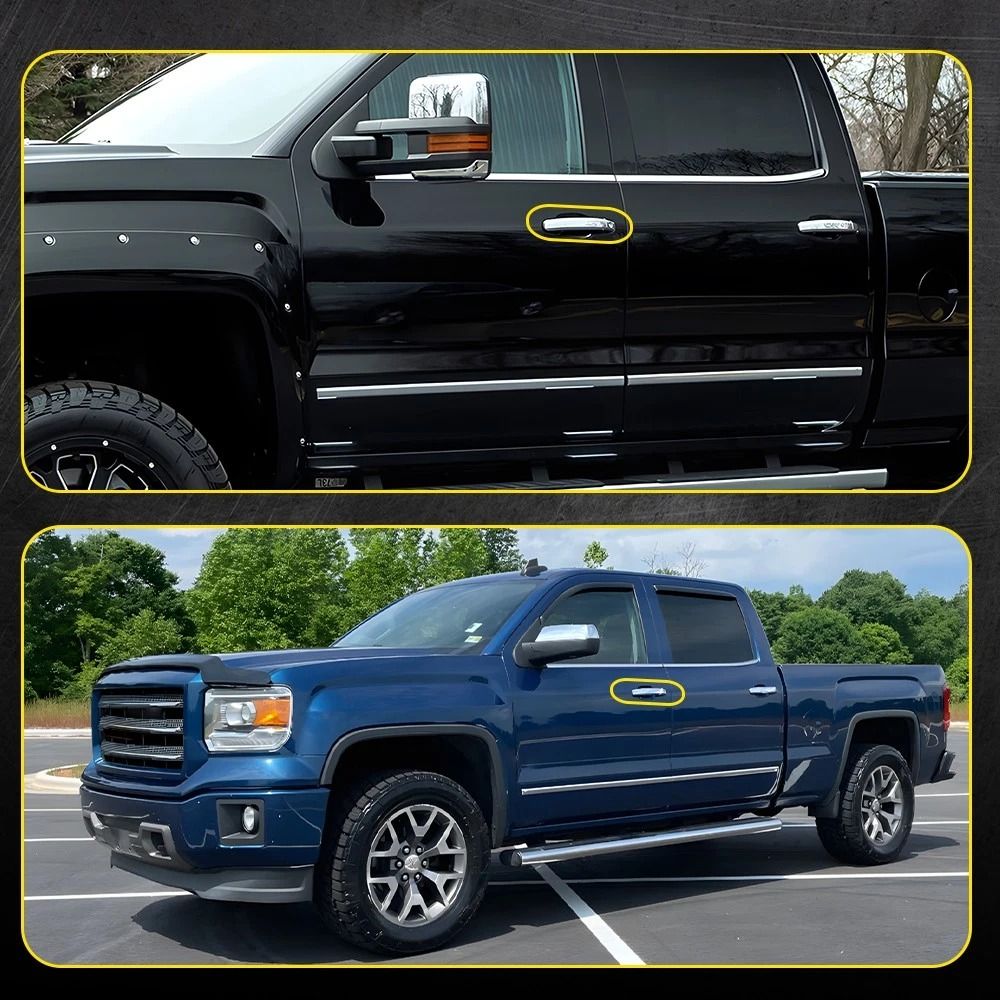Chrome Front Left Door Handle Covers, Long-lasting Durability, Simple Installation, High-Quality Material