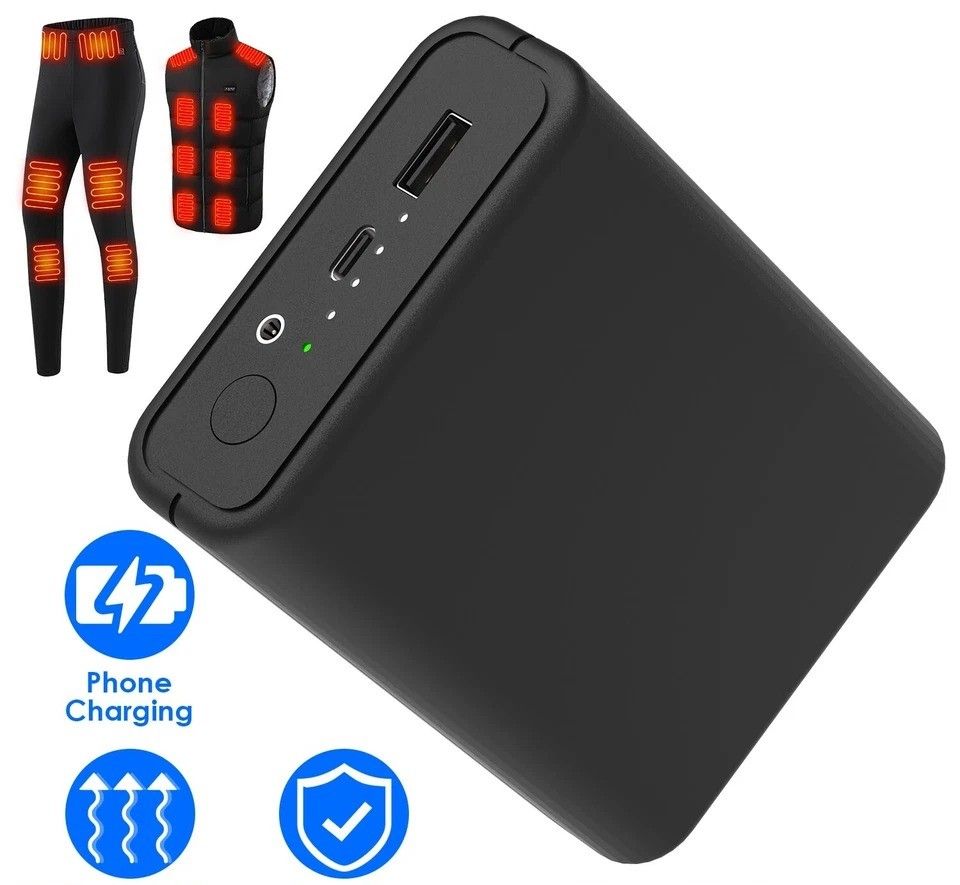 Heated Clothing Battery Pack, Power Bank for Heated Jackets, Vests, Pants, Coats
