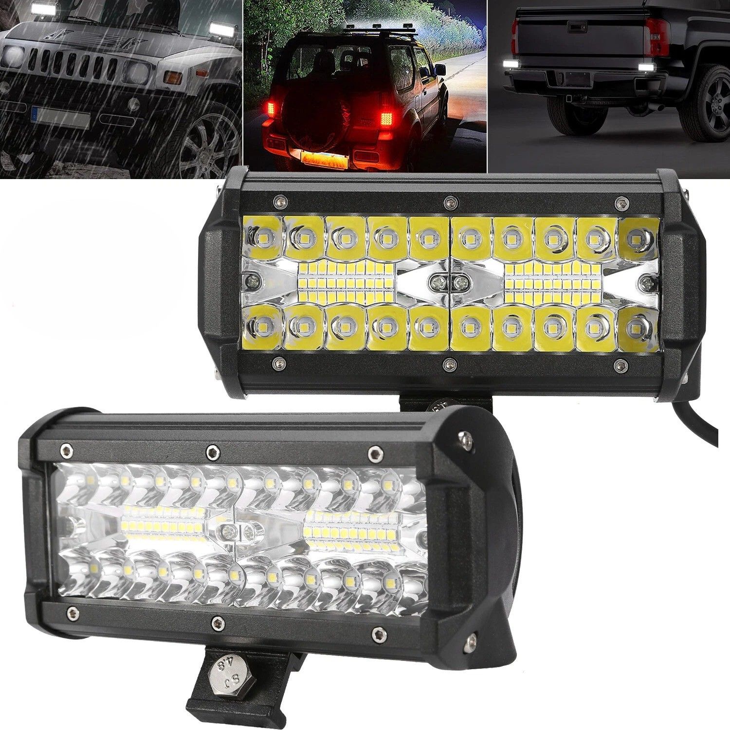 LED Work Light Bar, Offroad Truck, Jeep Fog Lamp, Waterproof Flood Spot Combo for ATV, UTV, Boat Driving