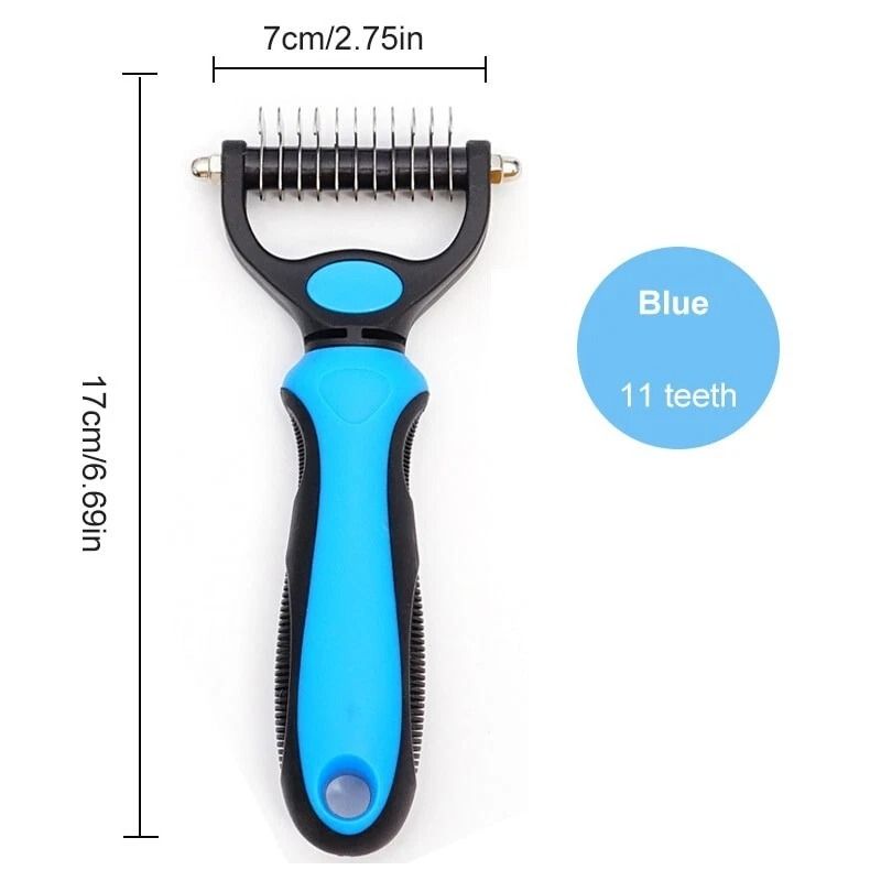 Pet Dog Cat Hair Remover Comb, Needle Grooming Brush for Deshedding and Cleaning