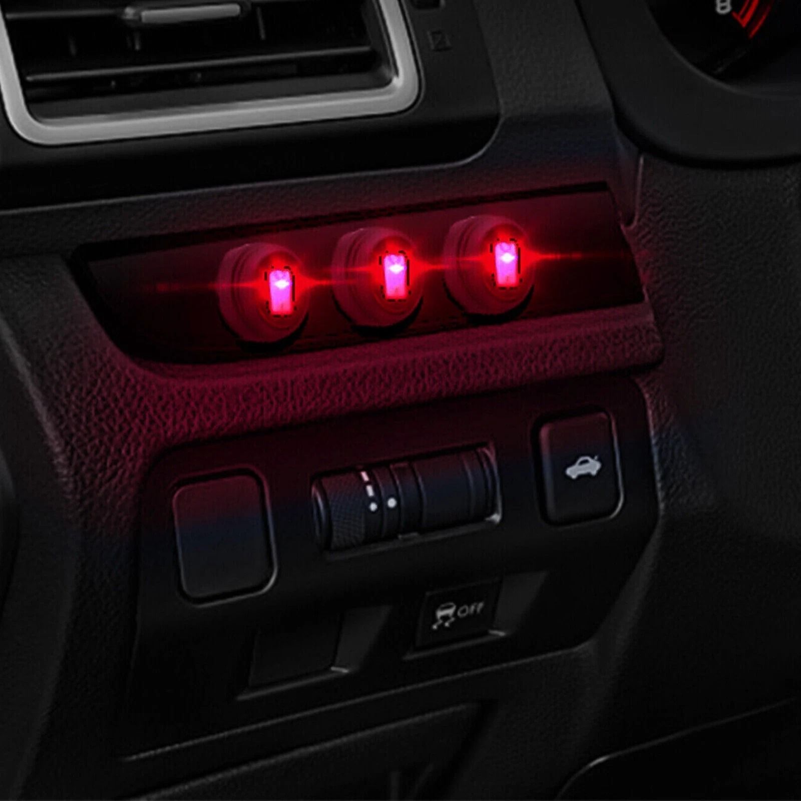 20A Car Auto Boat Toggle Switch, M1 Red LED Light 12V, Round Rocker Waterproof Design