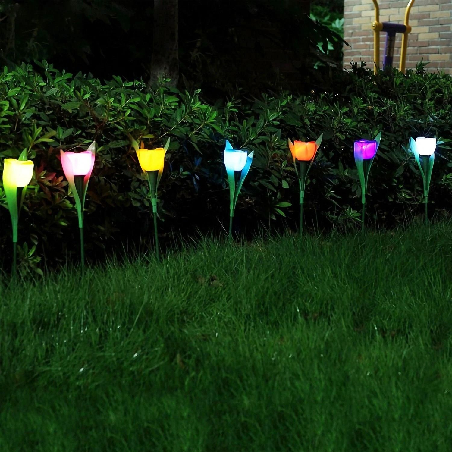 LED Tulip Flower Lights, Solar Powered Outdoor Garden Pathway Lamp, Lawn Decor