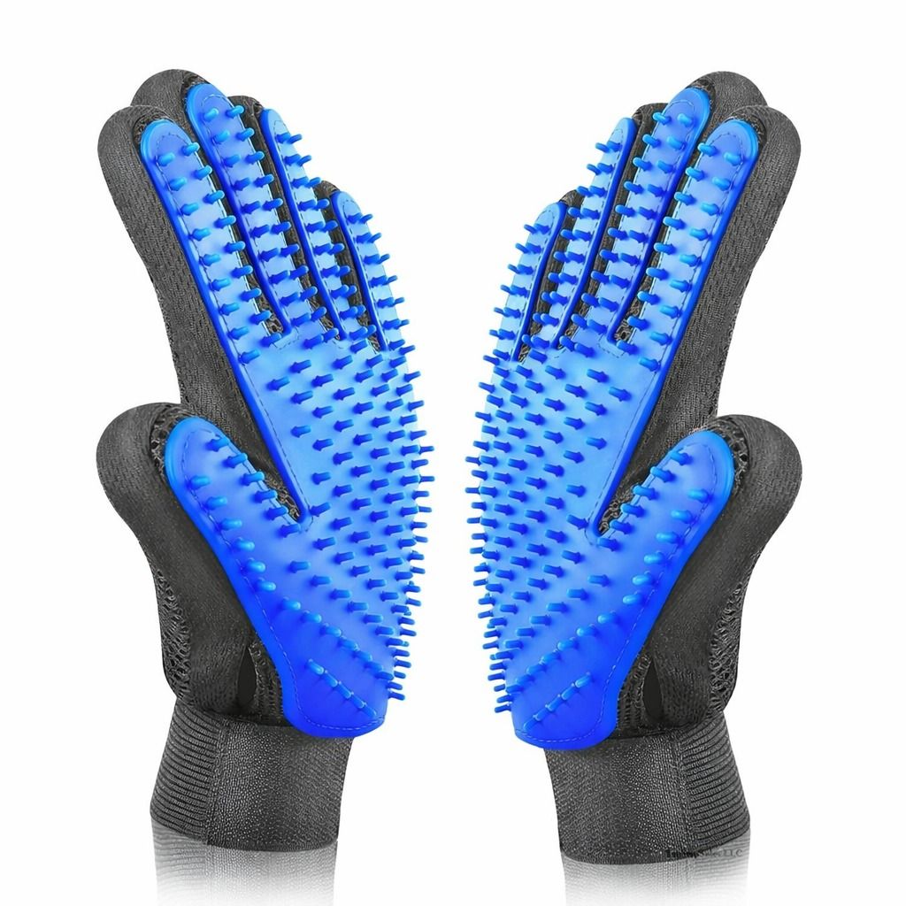 Pet Hair Remover Glove, Dog Cat Grooming Brush, Soft Bath Massage, Deshedding Comb for Pets