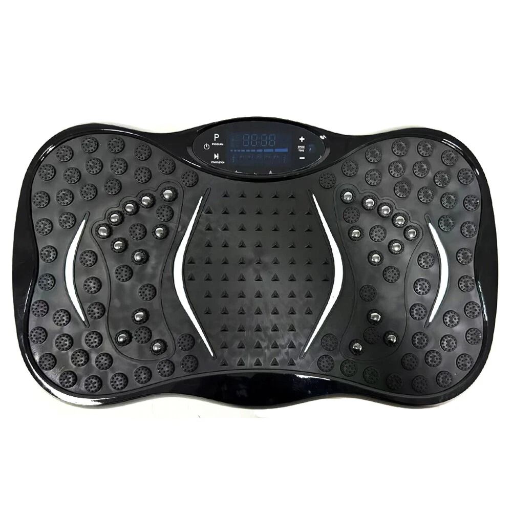 BLACK Vibration Plate Body Exercise Trainer, Massage Platform for Home Use, Full Body Workout Machine